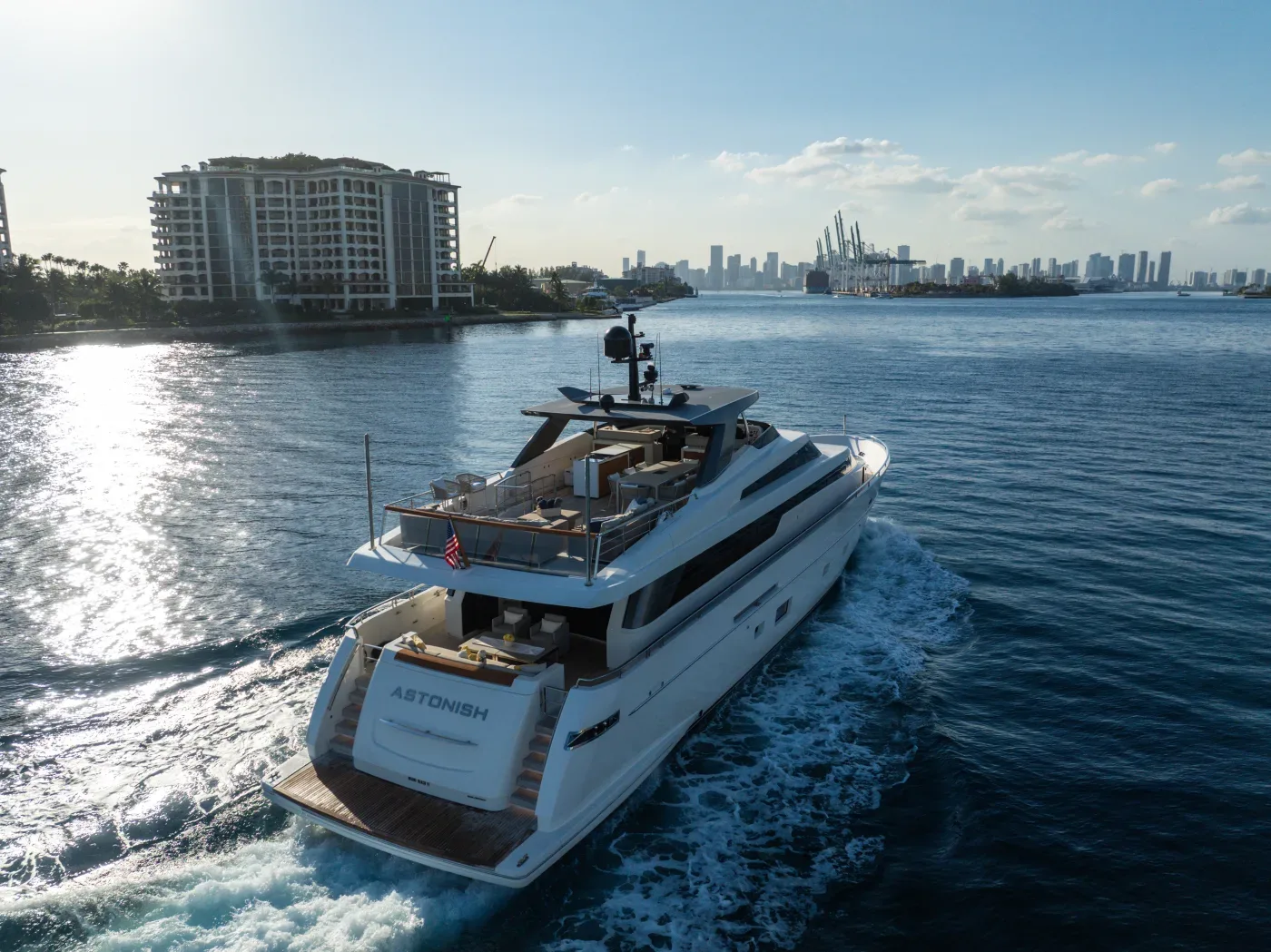 Las Olas sunset cruise yacht charter Intracoastal Millionaire's Row views