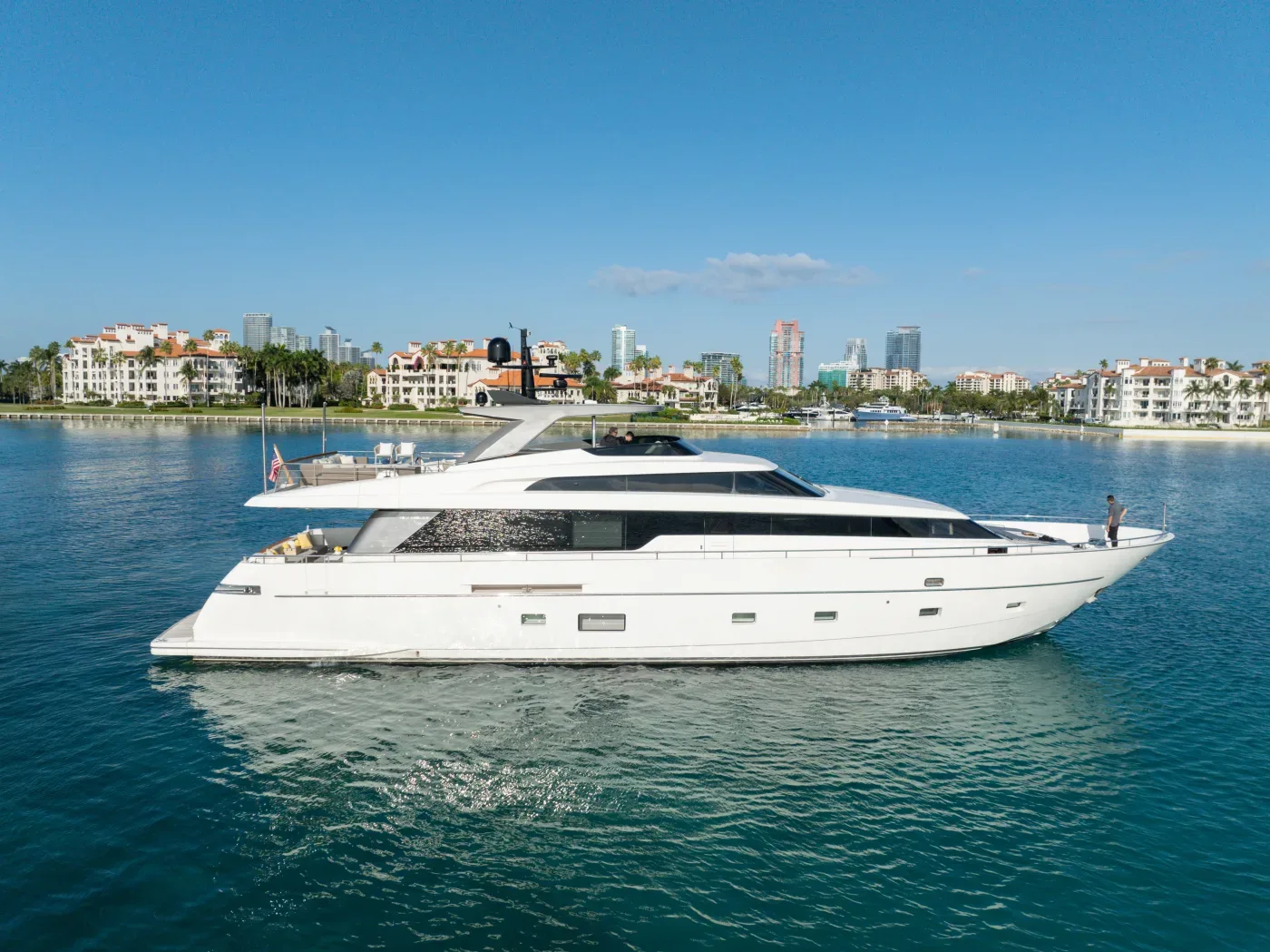 Coconut Grove yacht rental Miami Dinner Key Marina Biscayne Bay private charter