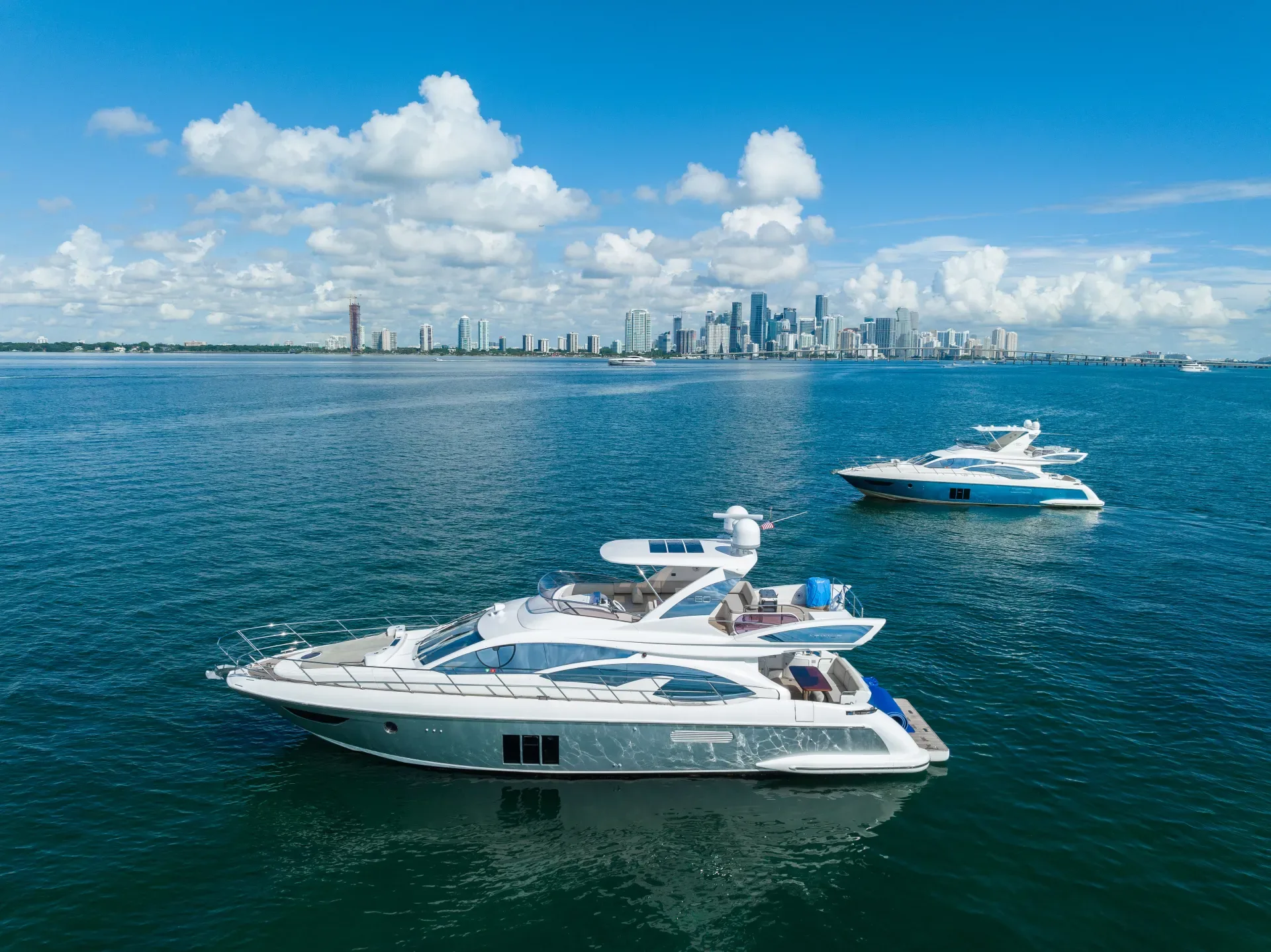 Coconut Grove yacht rental Miami, private charter on Biscayne Bay from Dinner Key Marina