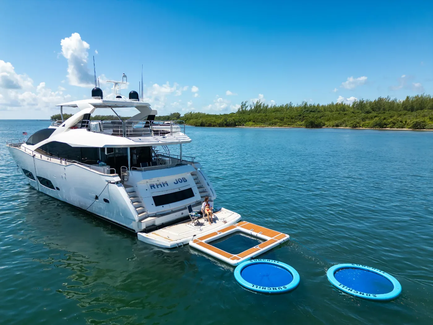 Coral Gables yacht charter on Biscayne Bay Miami