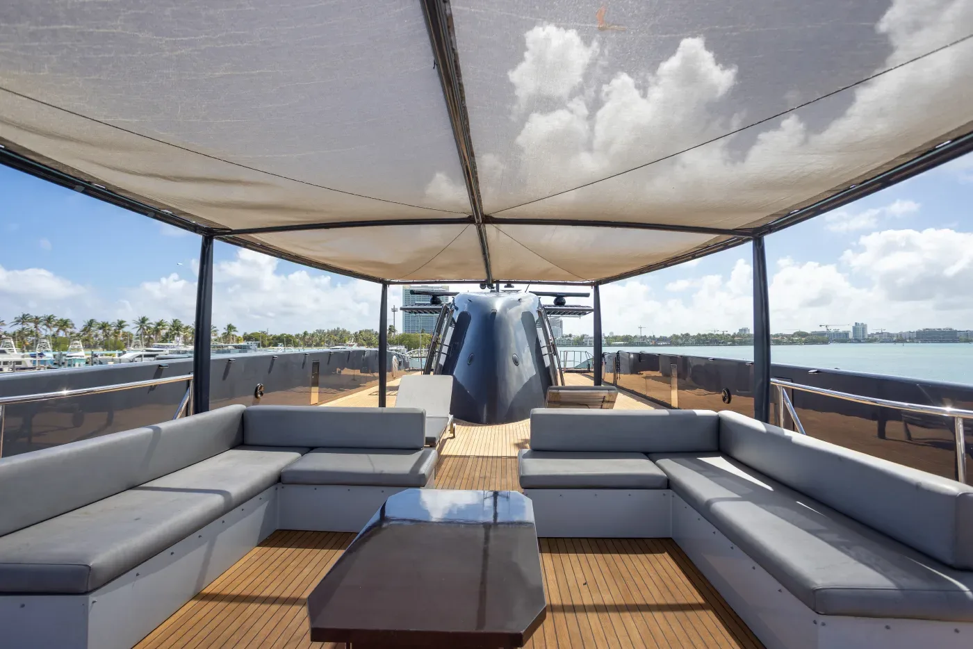 Coral Gables corporate yacht charter proposal anniversary romantic dinner
