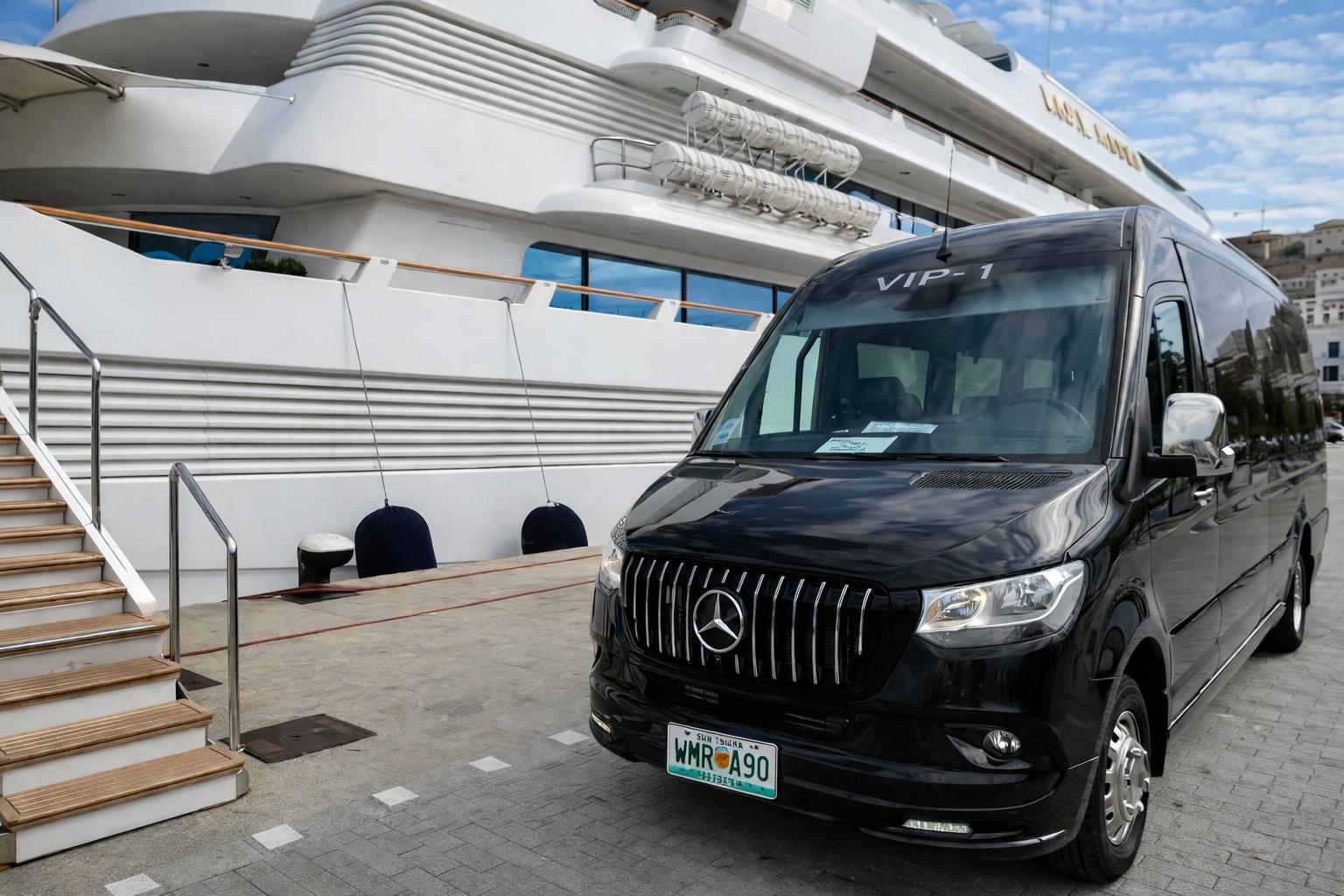 Luxury Mercedes Sprinter van chauffeur service in Miami