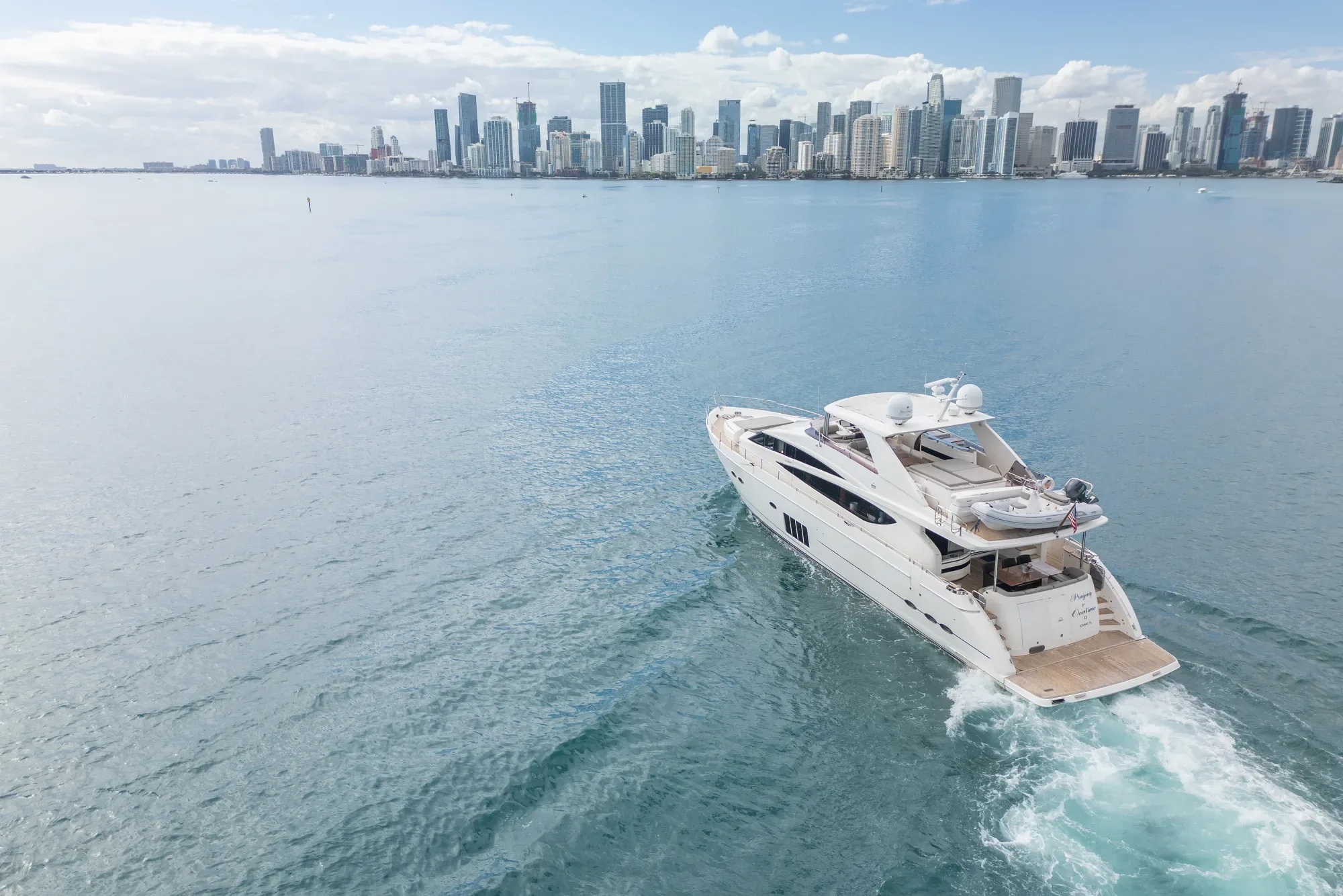 Sunny Isles boat rental Miami, private yacht charter at Haulover Sandbar