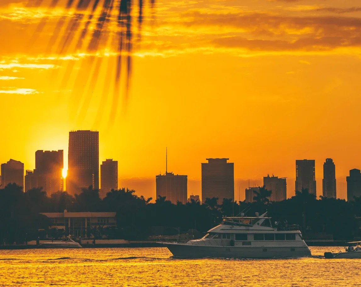 Sunset cruise Fort Lauderdale Intracoastal golden hour sightseeing tour from the water