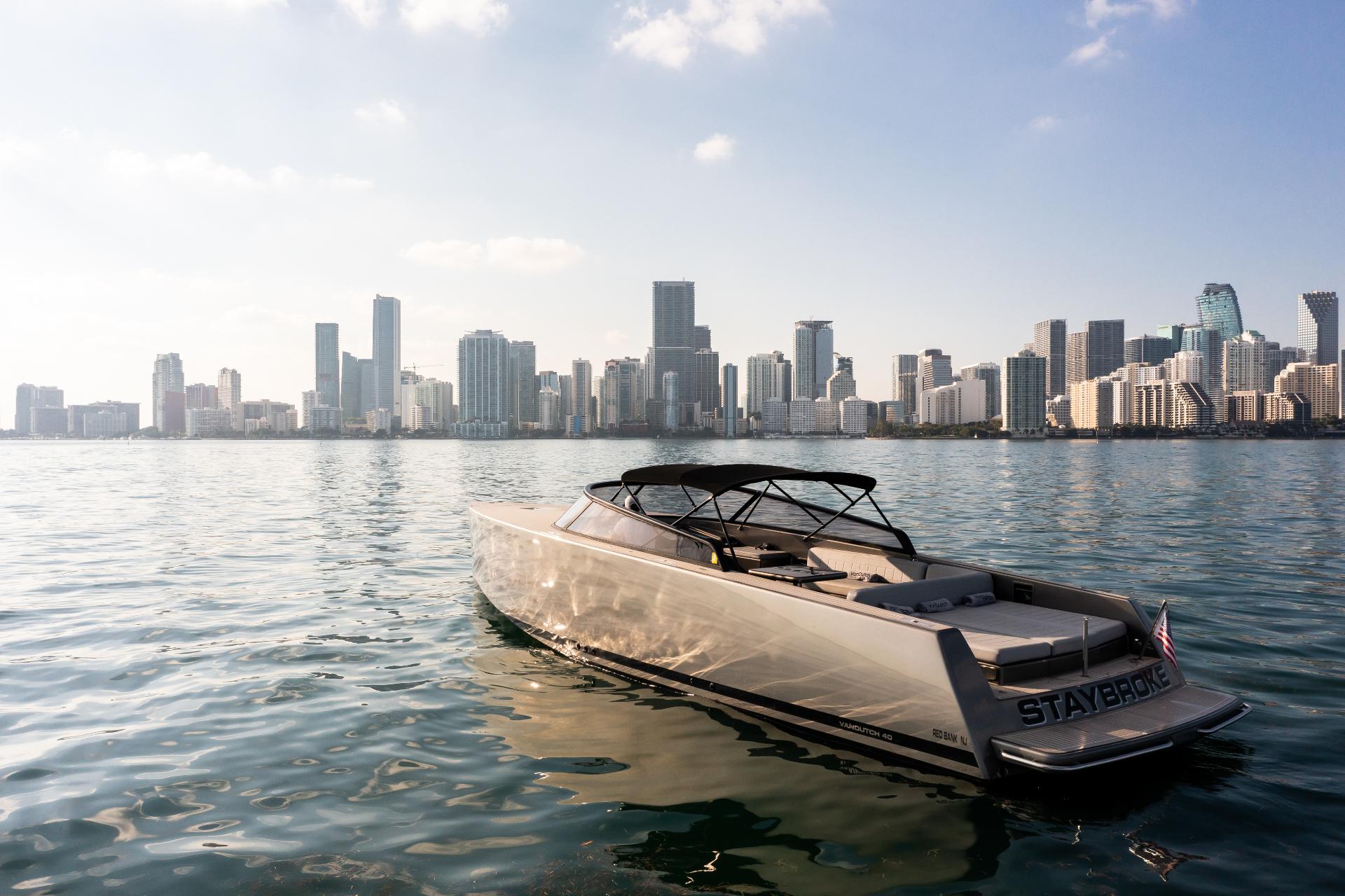 vandutch 40 open sport yacht for rent in miami beach popular bachelorette charter